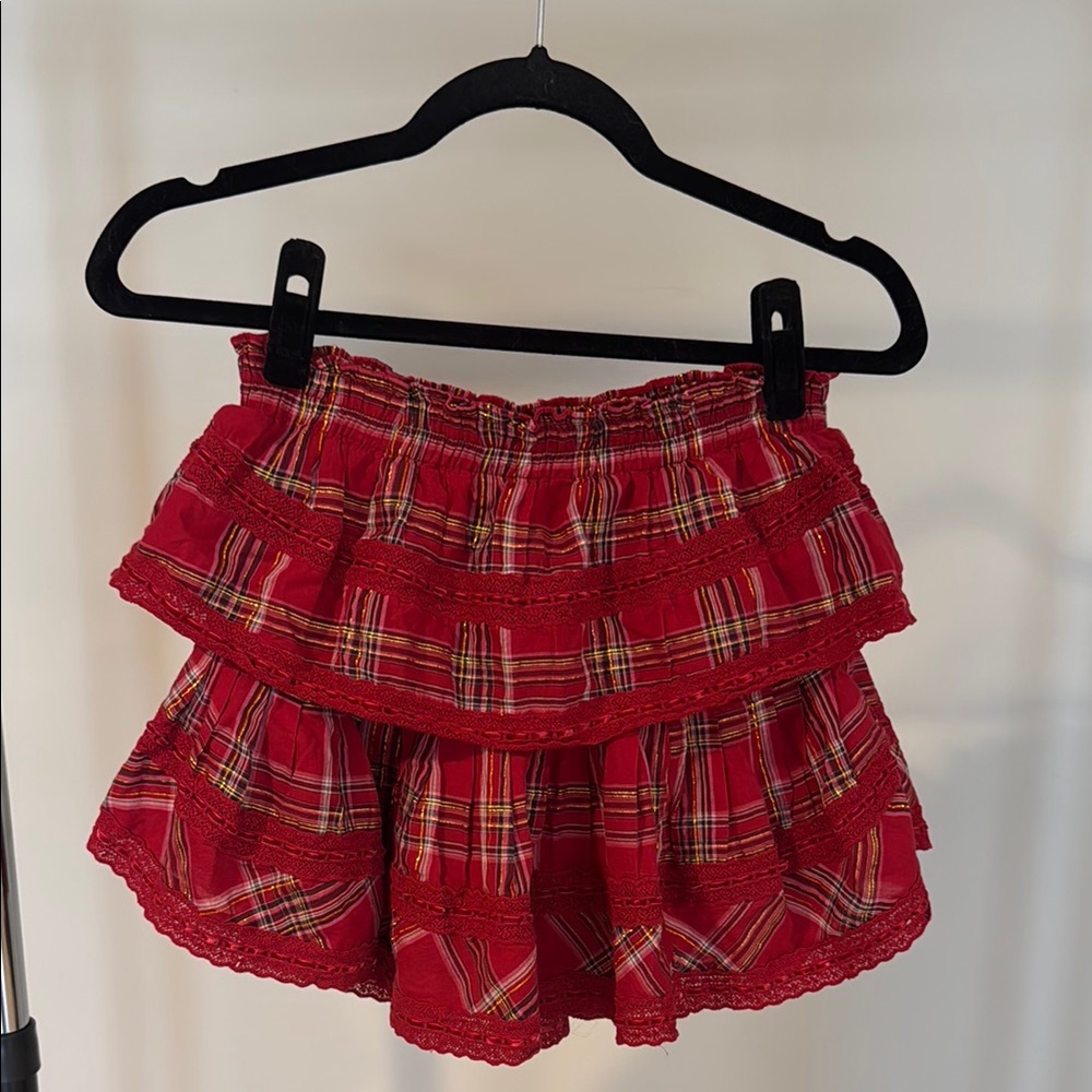LOVESHACKFANCY RUFFLE MINI SKIRT